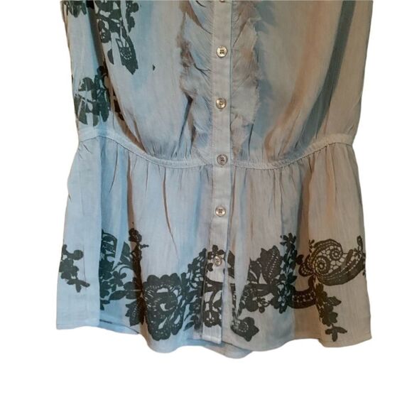 3 for $30! Jonathan Martin grey patterned blouse - Picture 8 of 15